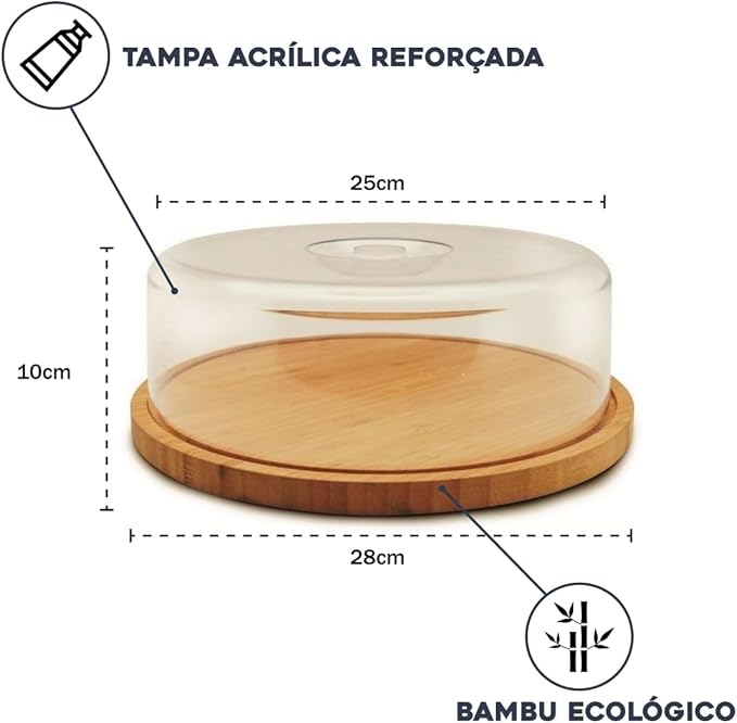 Boleira Premium Bambu